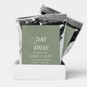 Elegant Sage One Day Away Rehearsal Dinner Wedding Coffee Drink Mix