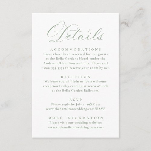 Elegant Sage Victorian Floral Wedding Details