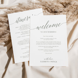 Personalized Wedding Welcome Letter & Itinerary - Floral – Destination  Wedding Details Shop