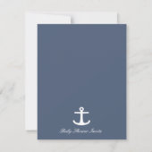 Elegant Sail boat Nautical Baby Shower Invitations (Back)