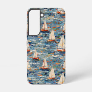 Elegant Sailboat Painting - Nautical Aesthetic Samsung Galaxy S22 Case
