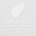 Elegant Saint Lucia Map Wedding Save the Date Embosser<br><div class="desc">Elegant Saint Lucia Map Wedding Save the Date Embosser =======</div>