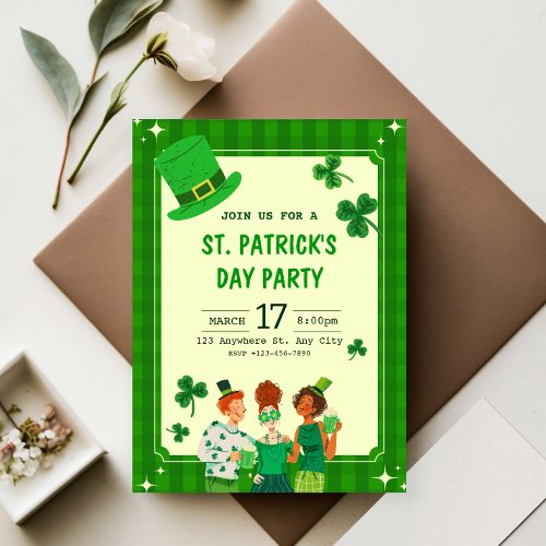 Elegant Saint Patricks Day Party Invitation