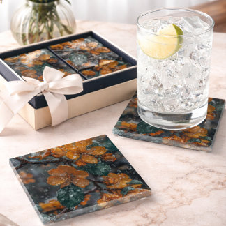  Elegant Sakura Blossom Glass Coaster – Japanese F