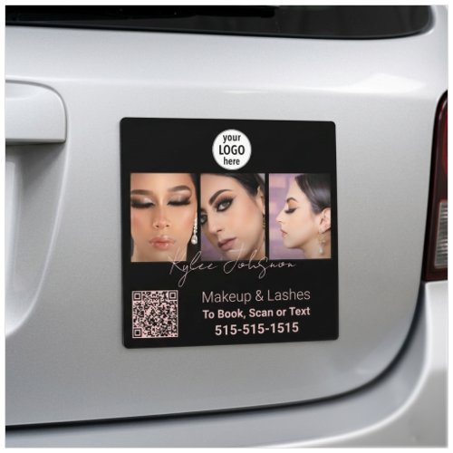 Elegant Salon Black Blush Photo Thank You Car Magnet