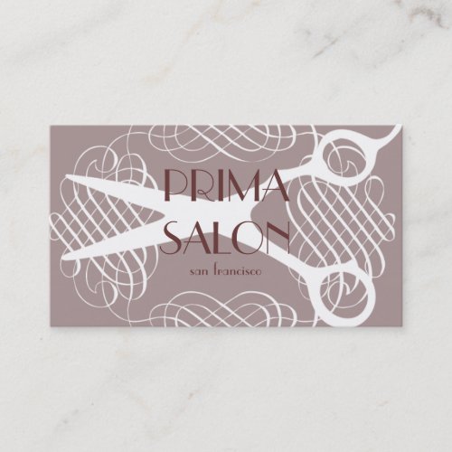 Elegant Salon Business Cards with Shears