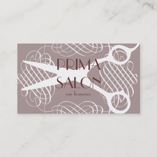 Customizable Elegant Salon Business Cards with Shears