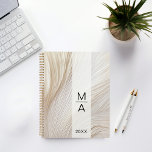 Elegant Salon Monogram Waves Planner<br><div class="desc">Elegant Monogram Waves Planner. Perfect for designers,  stylists,  salons,  hair and make-up artists,  nails and Lash artists,  wellness center and more or just for you.  You can select the font,  color and position individually by "further personalize".</div>