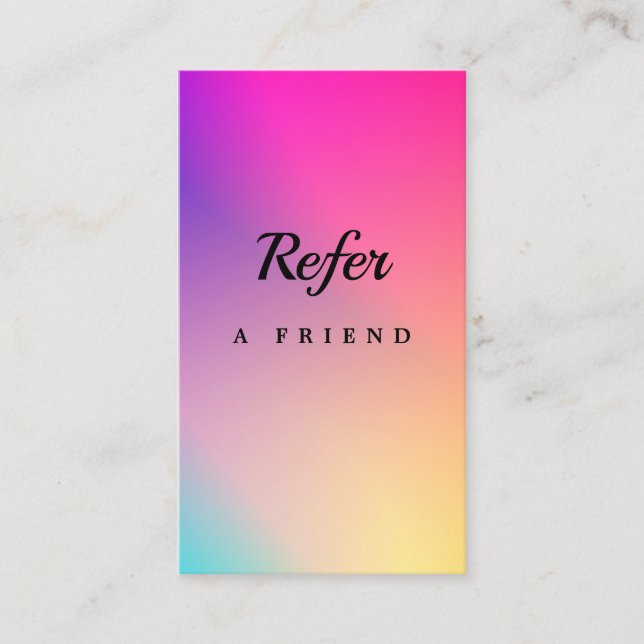 Elegant Salon & Spa Referral Card (Front)