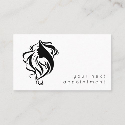 Elegant Salon Stylist Logo Appointment Business Card