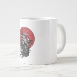 Elegant Samurai Spirit: Traditional Art & Modern  Giant Coffee Mug