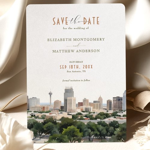 Elegant San Antonio Texas Save_the_Date Invitation