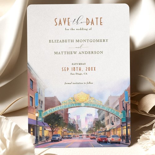 Elegant San Diego California Save_the_Date Invitation