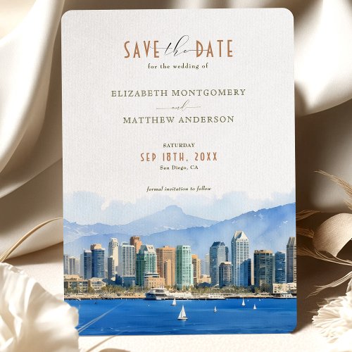 Elegant San Diego California Save_the_Date Invitation
