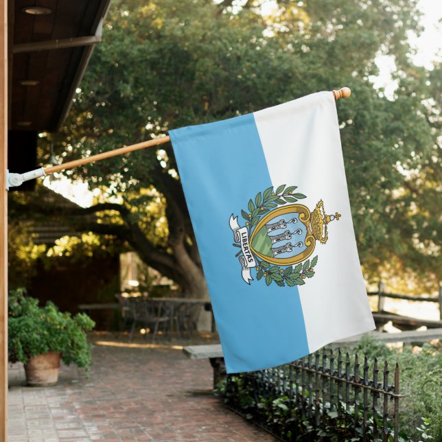 Elegant San Marino National Flag Design (In SItu)