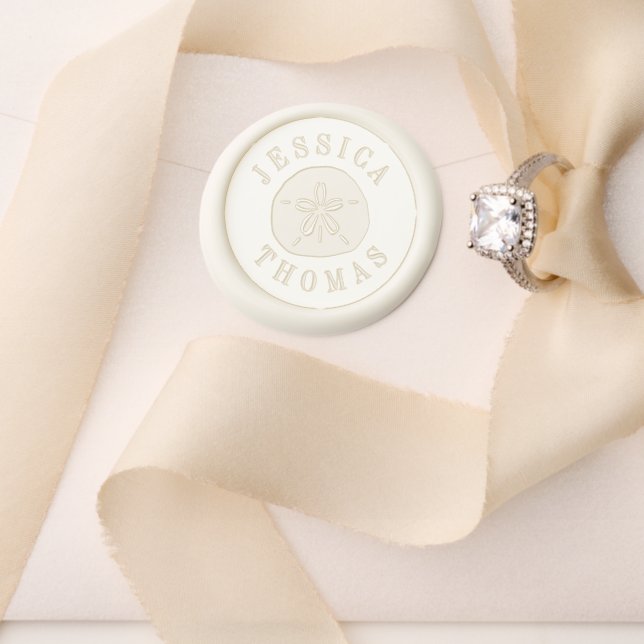 Elegant Sand Dollar Beach Wedding Wax Seal Stamp (Insitu (Wedding))