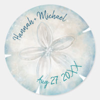 Elegant Sand Dollar Name Beach Wedding