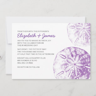 Elegant Sand Dollar Wedding Invitations