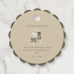Elegant Sand Green Wedding Favor Tags