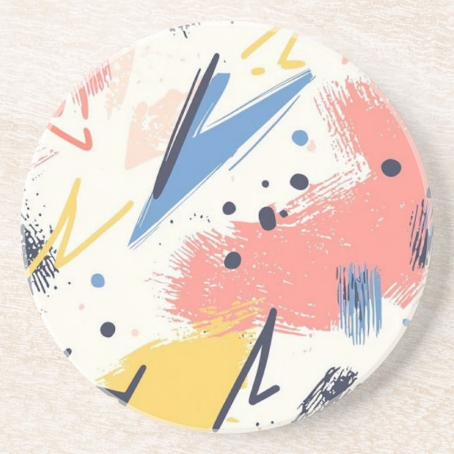 Elegant Sandstone Coaster – Absorbent & Stylish Dr (Front)