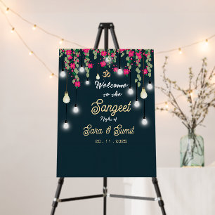 Elegant Sangeet Night Welcome Sign