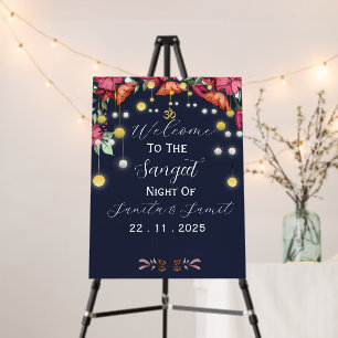 Elegant Sangeet Night Welcome Sign