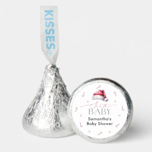 Elegant Santa Baby Christmas Baby Shower Hersheys Kisses