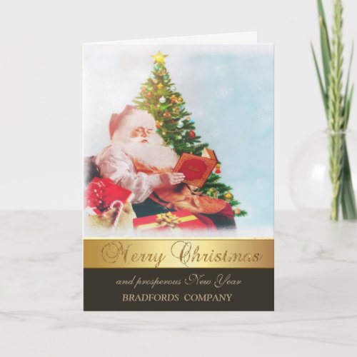 Elegant Santa ClausPine Tree Company   Holiday Card