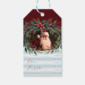 Elegant Santa Clause Gift Tag