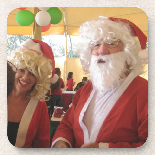 Elegant Santa Collection. Beverage Coaster (Front)