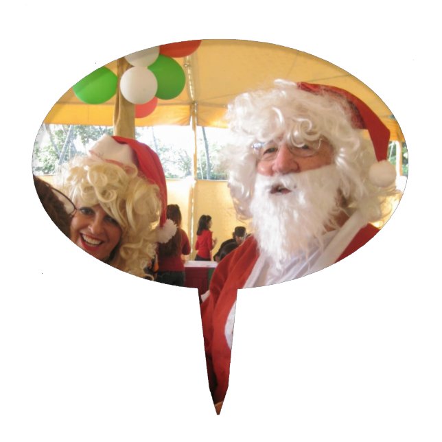 Elegant Santa Collection. Cake Topper (Front)