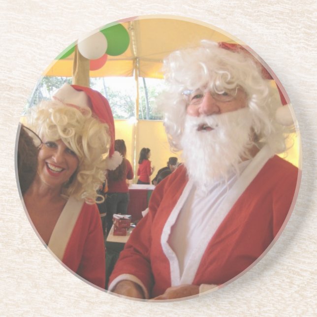 Elegant Santa Collection. Drink Coaster (Front)