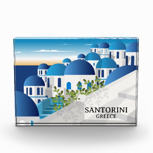 Elegant Santorini Greece Architecture Photo Block
