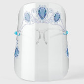 Elegant Sapphire Sparkle Diamond Tiara Face Shield (Front)