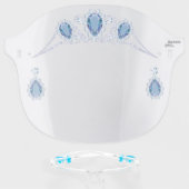 Elegant Sapphire Sparkle Diamond Tiara Face Shield (Front w/Glasses)