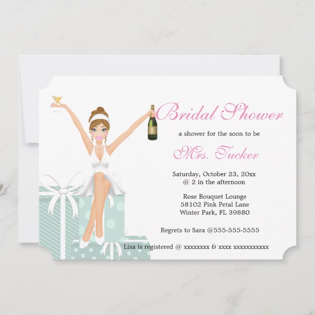 Elegant Sassy Bride To Be Bridal Shower Invitation (Front)