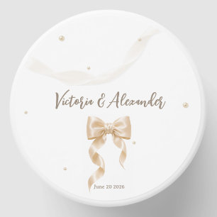 Elegant Satin Bow Wedding Soy Candle Favor Mini Candle Favors