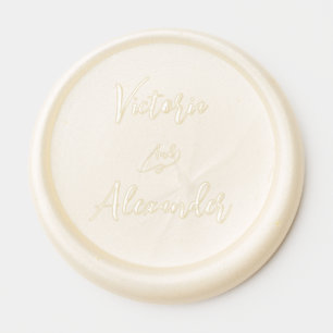 Elegant Satin Bow Wedding Wax Seal Sticker