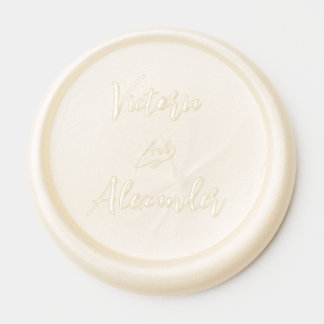 Elegant Satin Bow Wedding Wax Seal Sticker