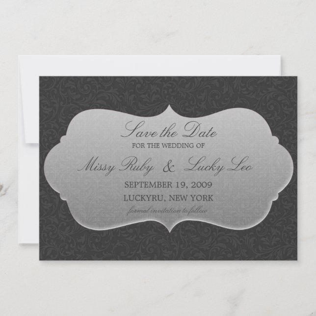 Elegant Save the Date Announcement (Front)