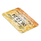 Elegant Save The Date Autumn / Fall Glitter Lights Magnet (Right Side)