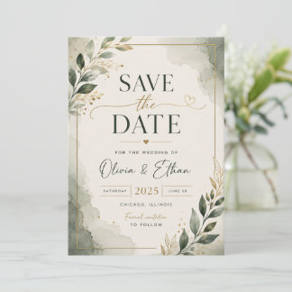 Elegant save the date card