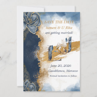Elegant Save The Date Card | Hamza U Rita