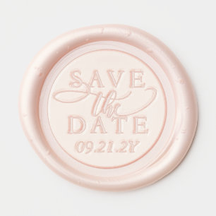 Elegant save the date custom wedding wax seal sticker