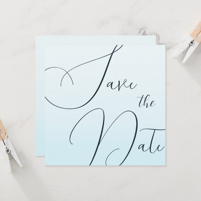 Elegant Save the Date Customizable Template (Front/Back In Situ)