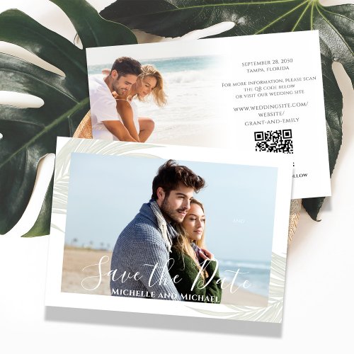 Elegant Save the Date Destination Wedding Palms