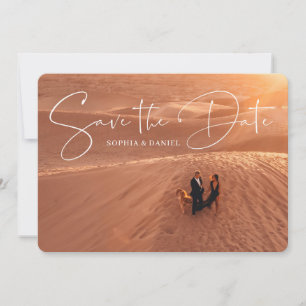 Elegant Save The Date Double Sided Photo