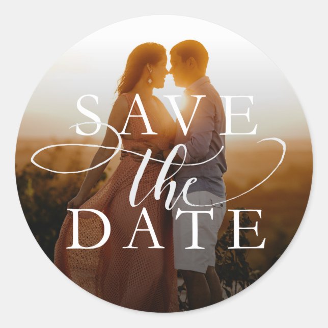 Elegant save the date envelope seal (Front)