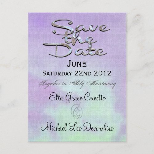 Elegant Save The Date High Noon Wedding Reminder Announcement Postcard