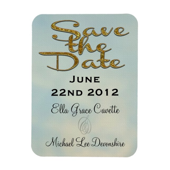 Elegant Save The Date II Magnet (Vertical)